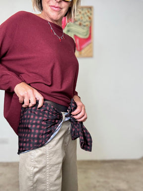 SUSY STAR - Pantalone over in cotone con cintura bandana BEIGE ST3115/ BEIGE SUSY STAR 