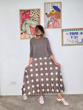 FEMALE - ABITO DOTTY  LALLEGRIA È UN CERCHIO PERFETTO H3688/ TORTORA FEMALE 