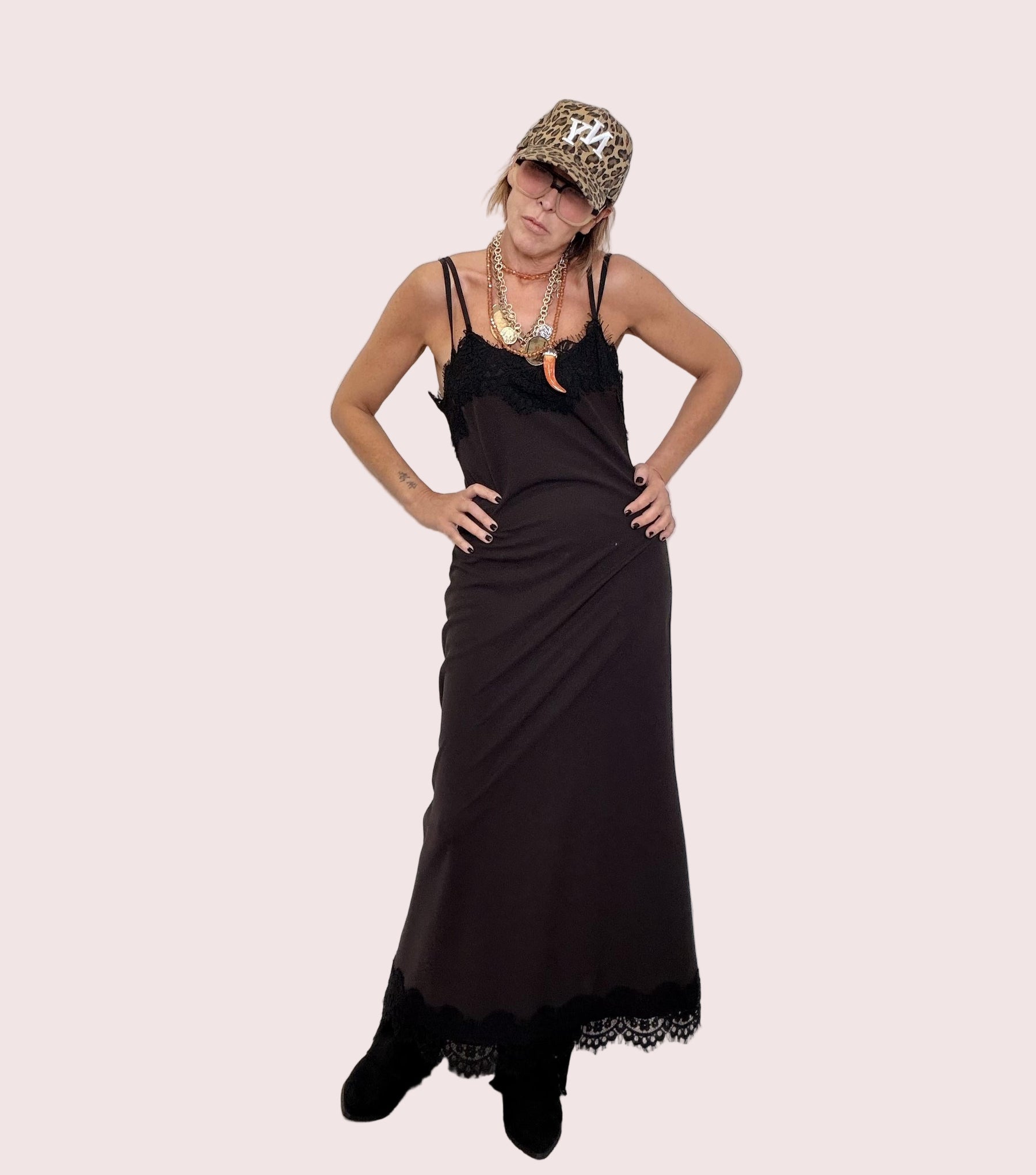 FEMALE - Abito Lace Mood A8825/ MORO FEMALE 