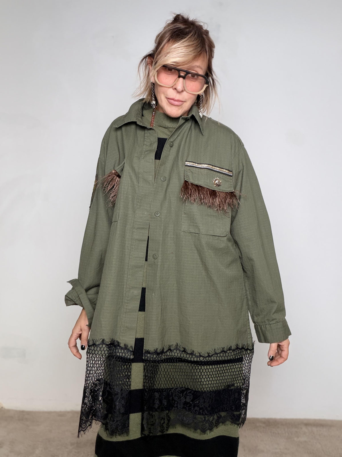 FEMALE - Giacca Safari Glam Vintage U7F/ MILITARE FEMALE 