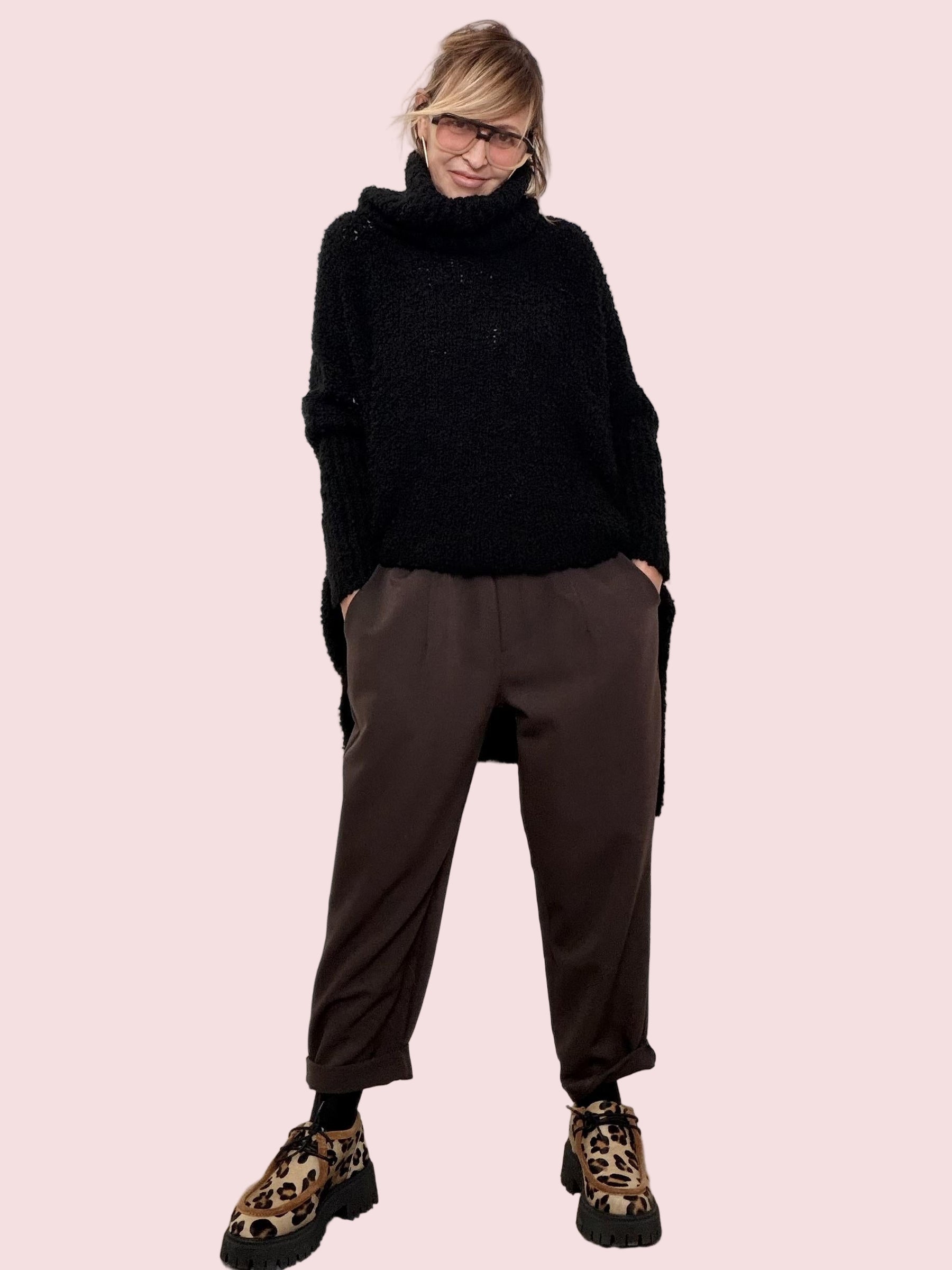 SUSY STAR - Pantalone Soft Cocoon  comodo, moderno e super versatile 59463P/ MORO SUSY STAR 