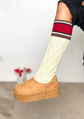 FEMALE - SCARPA CON CALZINO INCORPORATO PLATFORM 96-51/ BEIGE FEMALE 