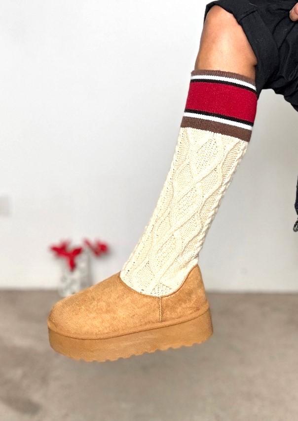 FEMALE - SCARPA CON CALZINO INCORPORATO PLATFORM 96-51/ BEIGE FEMALE 