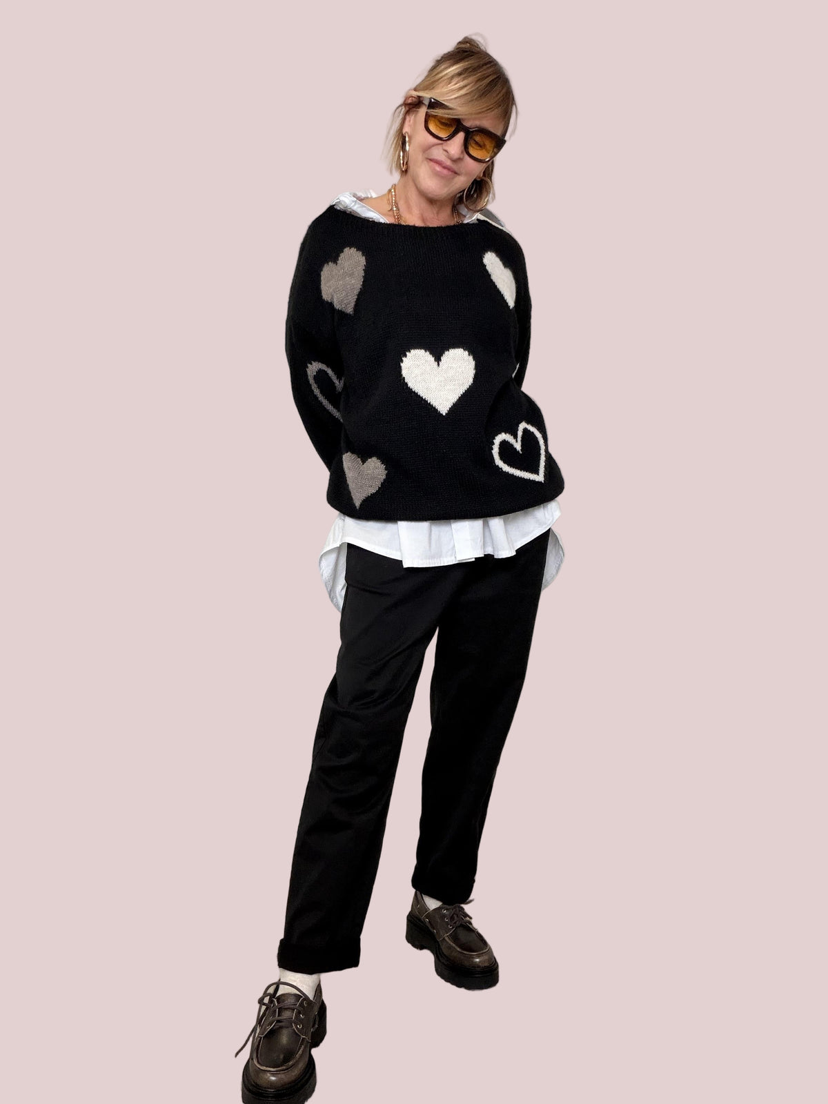 FEMALE - MAGLIA HEARTY VIBE 64023/ NERO FEMALE 