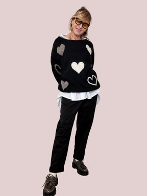 FEMALE - MAGLIA HEARTY VIBE 64023/ NERO FEMALE 