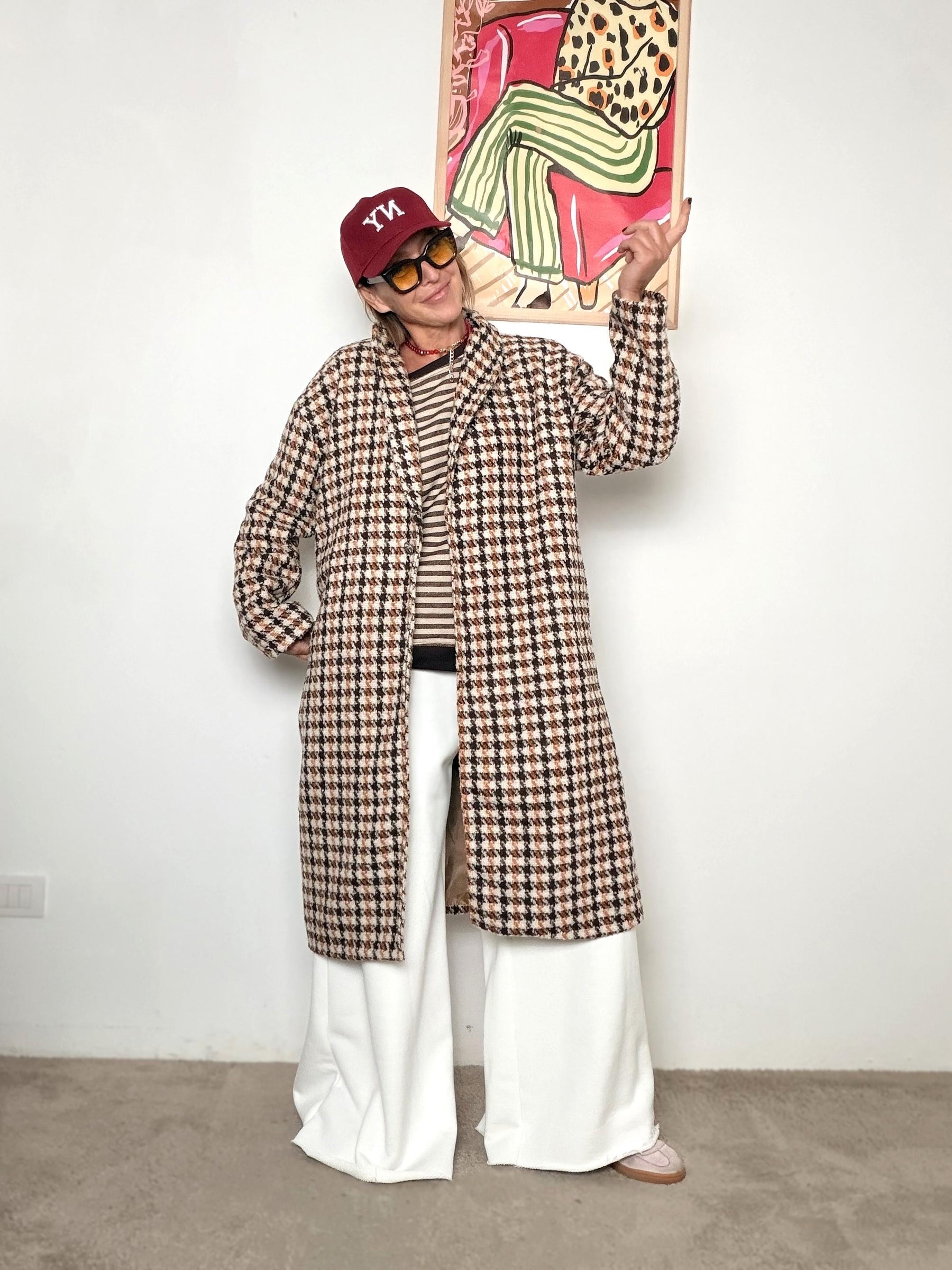 FEMALE - CAPPOTTO LONDON A5018-H9/ PIED DE POULE FEMALE 