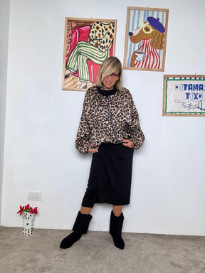 SUSY  MIX - Bomber double face donna  fantasia floreale e animalier 59181/ ANIMALIER SUSY MIX 