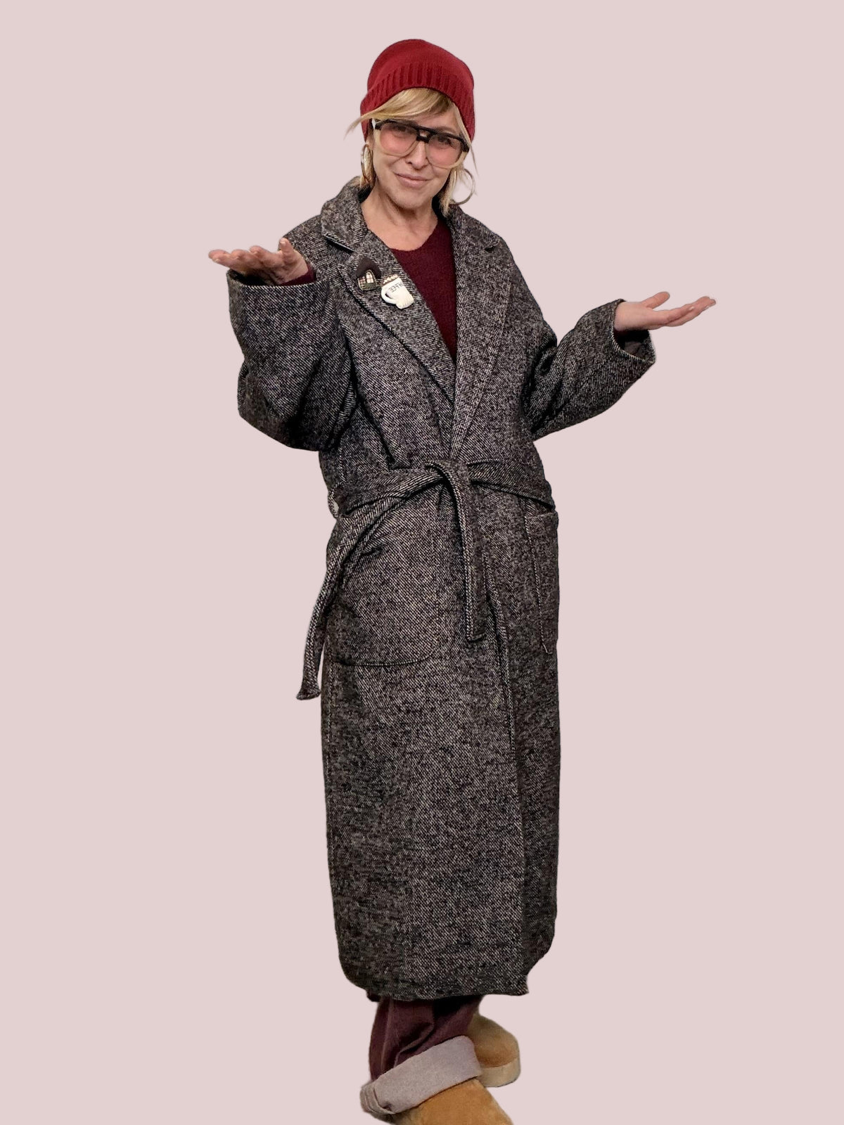 PHILIA LOFT - Cappotto Maxi Relax D01N0856/ MORO PHILIA LOFT 