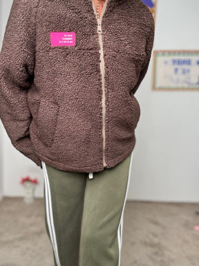 FEMALE - Teddy Zip Up Cozy Chic moro 23916/ MORO FEMALE 