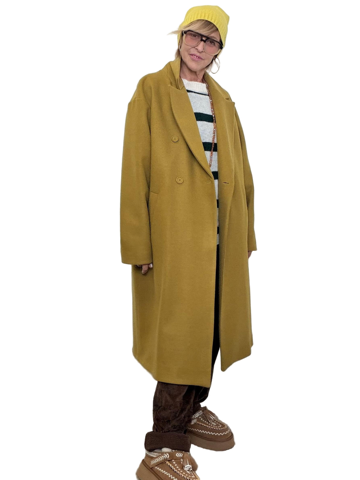 DEJA VU - Cappotto Chic Senza Sforzo A25SG607/ LIME DEJA VU 