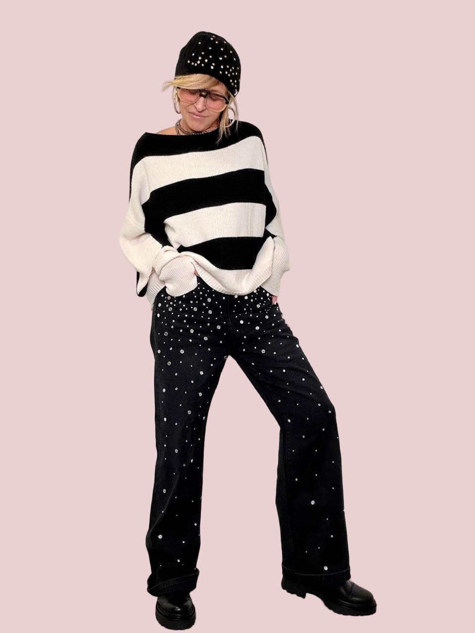 PHILIA LOFT - JEANS  STARRY DENIM D01E0946/ NERO PHILIA LOFT 