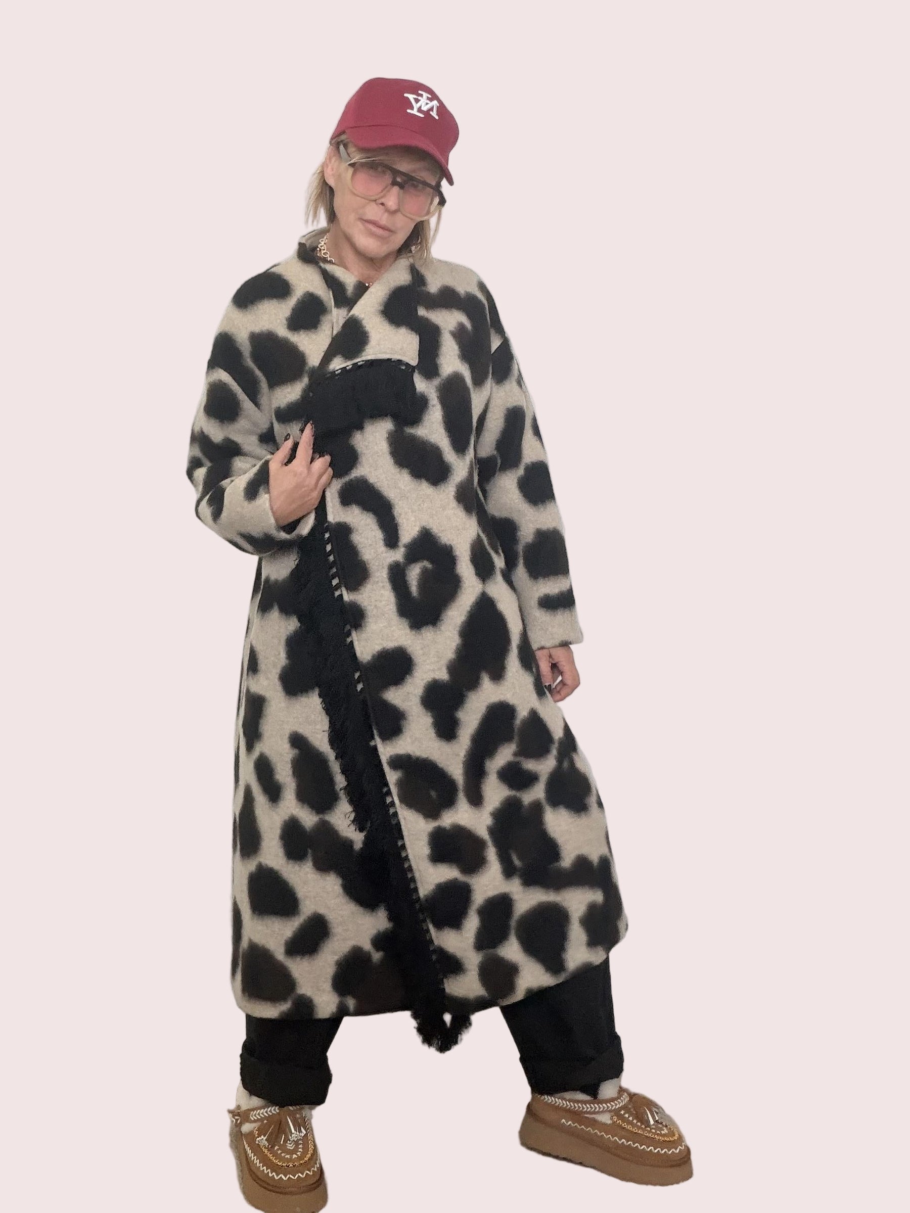 SUSY STAR - Cappotto Wild Fringe STSS3167/ MACULATO SUSY STAR 