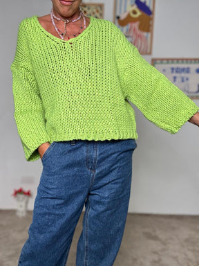 FEMALE - Maglia a Maglia Grossa Easy Chic LIME 3247/ LIME FEMALE 