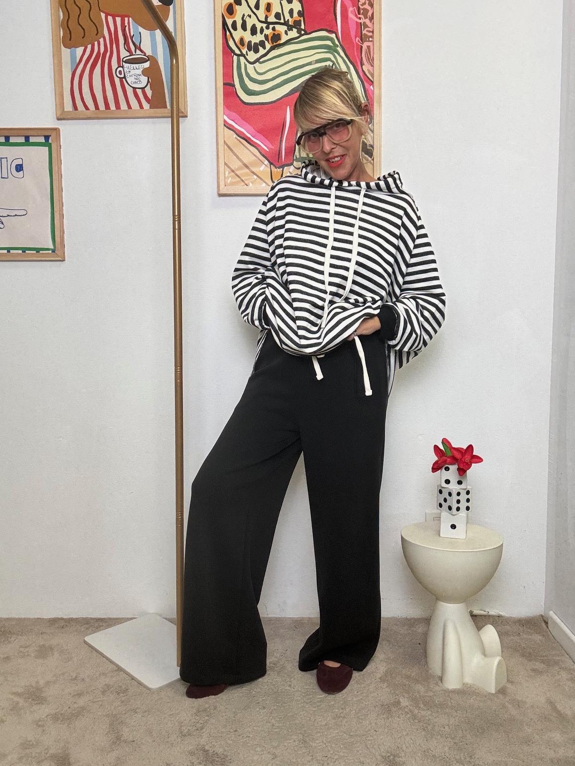 FEMALE - PANTALONE MISTO MODAL NERO H6034FW/ NERO FEMALE 