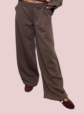 PANTALONE - Pantalone "Cacao Soft" in Punto Milano  Comfort Elegante da Mattina a Sera MARRONE A25LU408/ MORO DEJA VU 