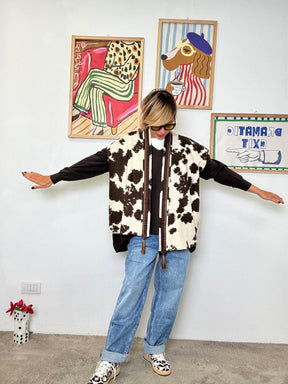 DEJA VU - Gilet fantasia maculata  Boho chic con un tocco country A25LU804/ MUCCA DEJA VU 