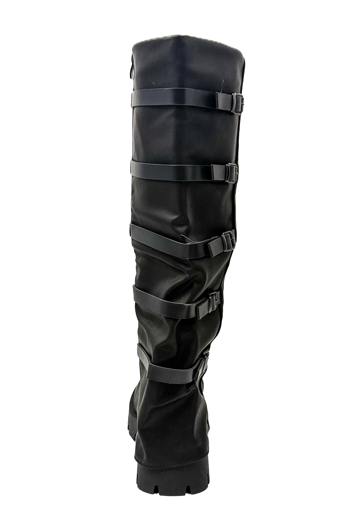 FEMALE - Stivali alti neri con fibbie  Stile grunge urbano nero 7670A/ NERO FEMALE 