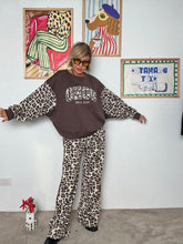 FEMALE - Felpa SOHO New York con maniche animalier moro M1582XH/ MORO FEMALE 