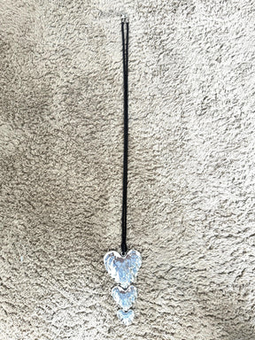 FEMALE -Collana con tre cuori martellati  simbolo damore e stile unico CUORE/ ARGENTO FEMALE 