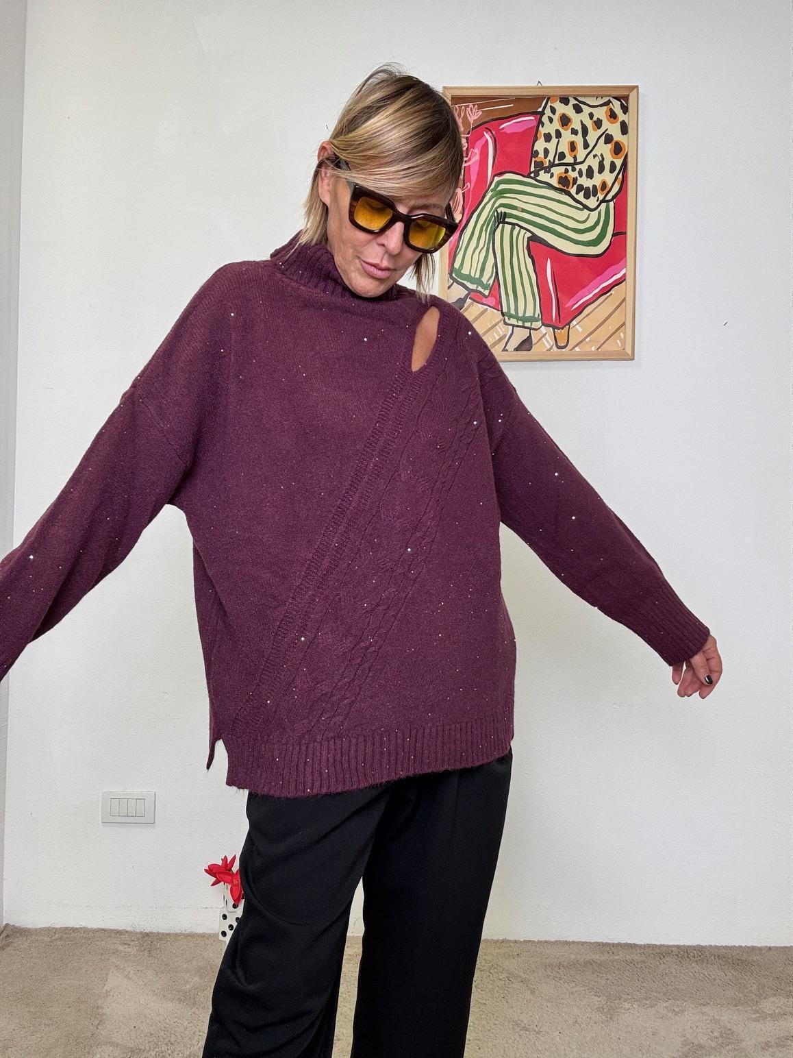 SUSY STAR -  maglia Choco Cut  vino STYZ66841/ VINO SUSY STAR 