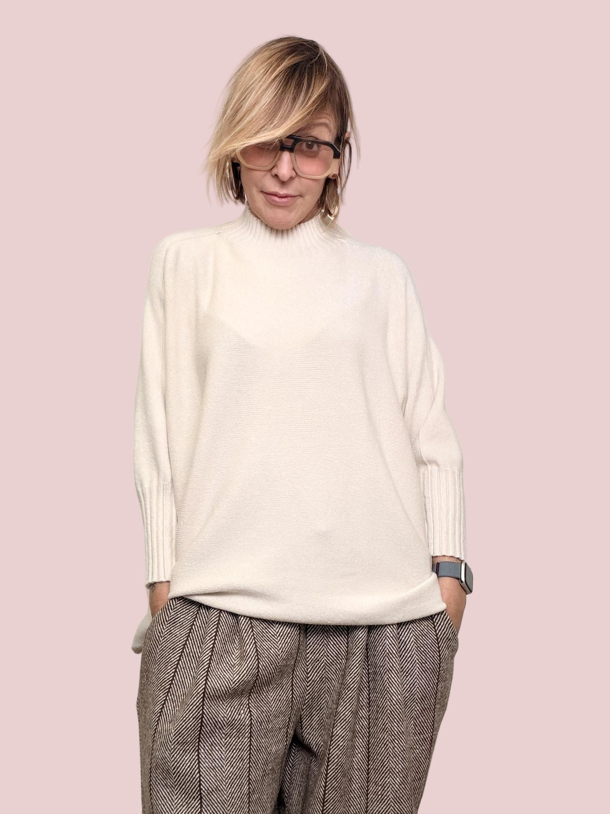 FEMALE - MAGLIA OVER KMABAMEZ/ LATTE FEMALE 