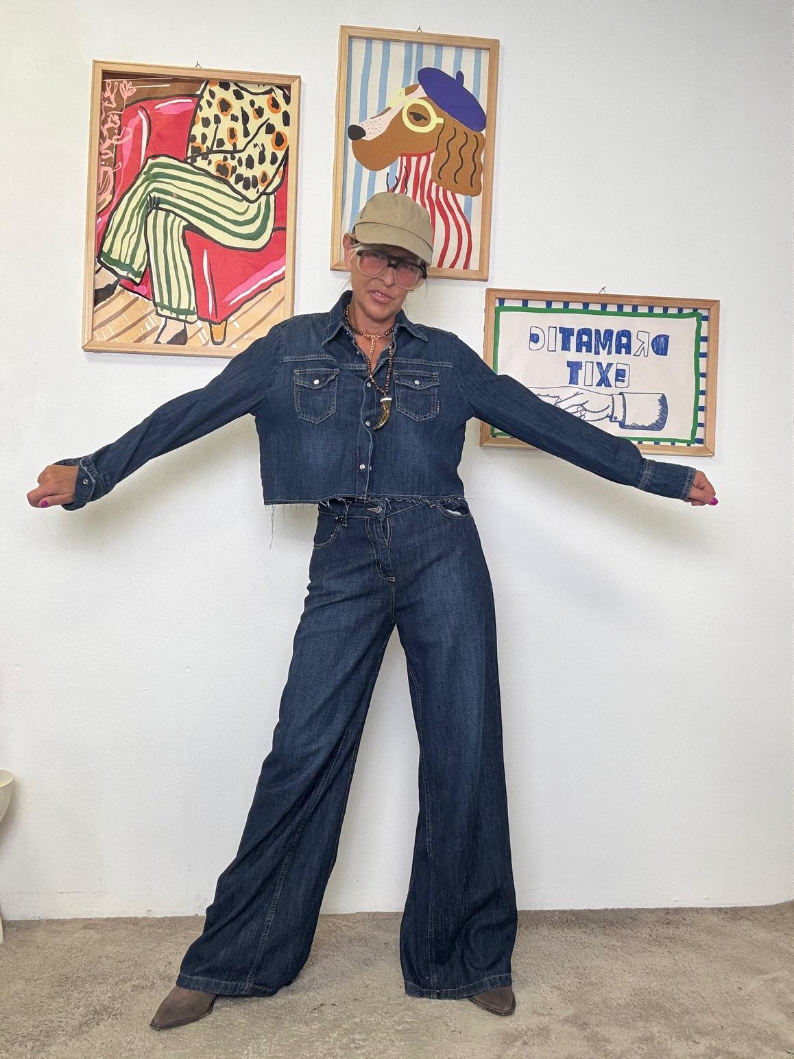 HAVE ONE - Camicia corta in denim  grintosa e di tendenza CGZ-P027/ DENIM HAVE ONE 