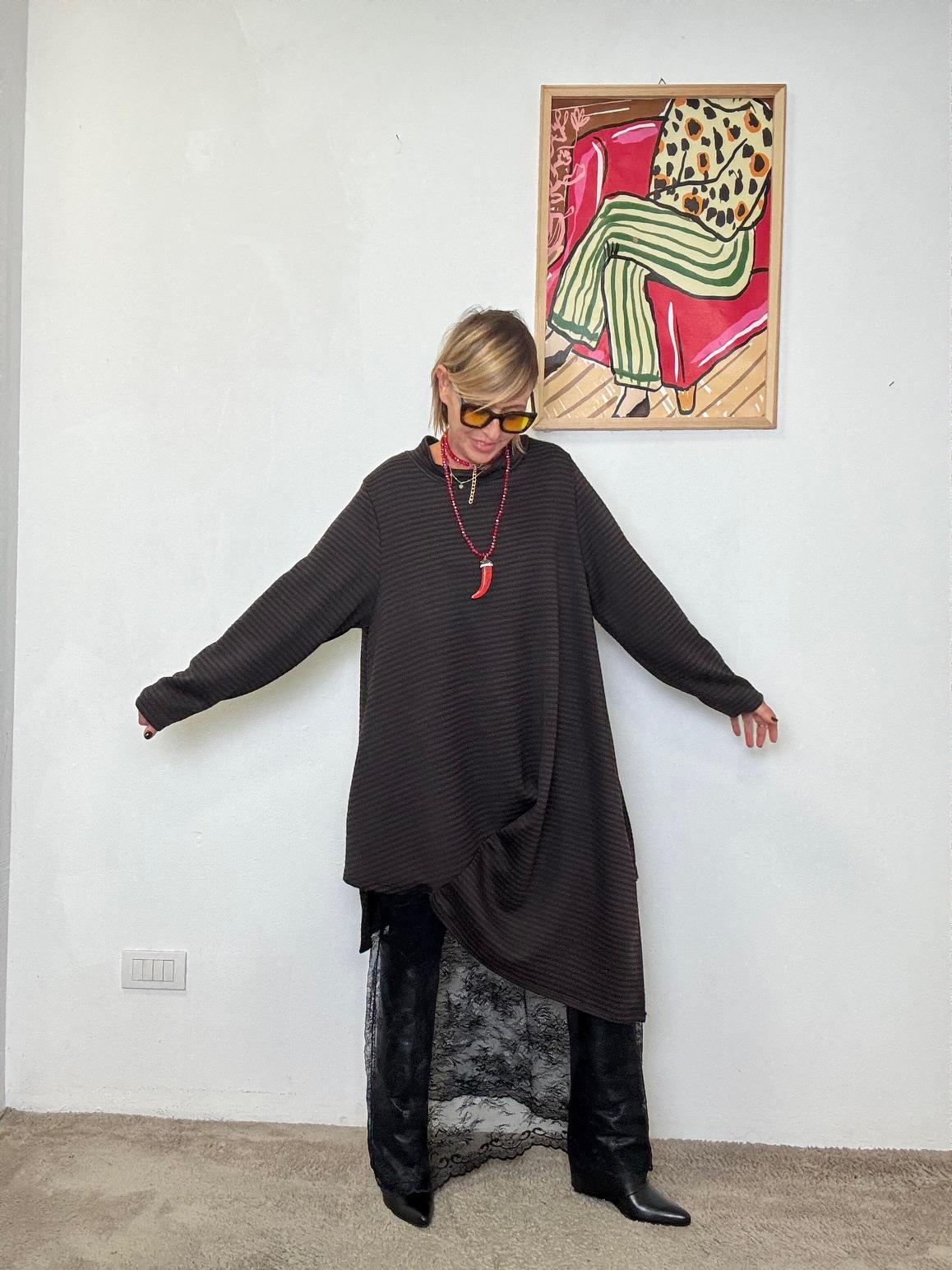 SUSY STAR - ABITO LAYER LOVE  DOPPIO STRATO, DOPPIO FASCINO MORO STS7307/ MORO SUSY STAR 