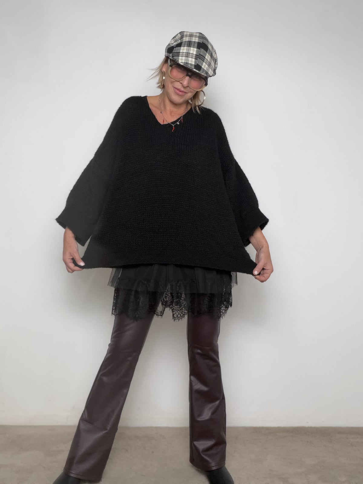 FEMALE - Set Maglia & Sottoveste Lace Duo NERA KMALAPI/ NERO FEMALE 