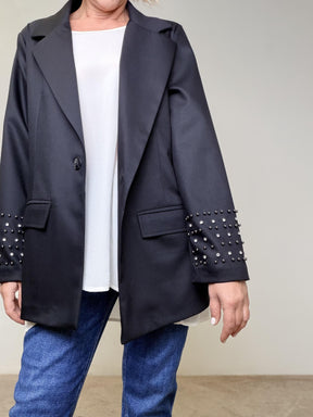 DEJA VU - GIACCA SPARKLE SLEEVES A25DL619/ NERO DEJA VU 