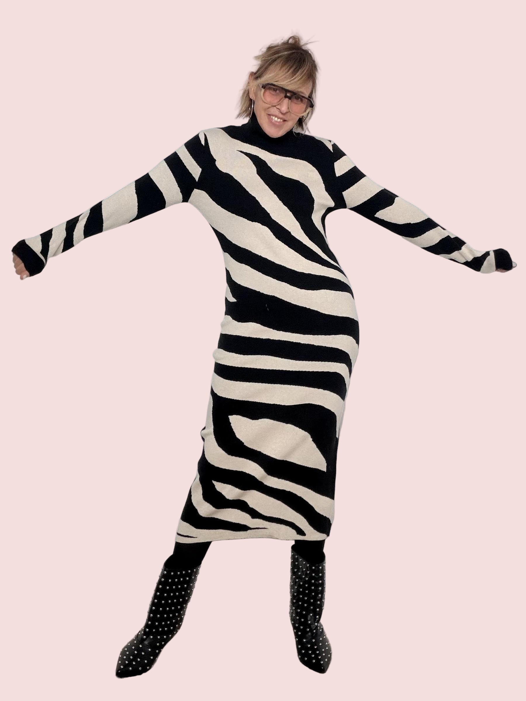 FEMALE - ABITO Zebra Chic NERO ZS5271/ NERO FEMALE 