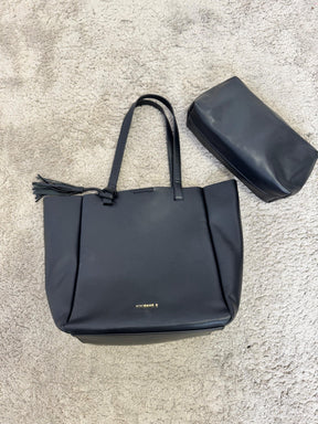 VIVIENNE D - Borsa shopper nera in ecopelle con pochette  capiente, elegante e versatile V189/ NERO VIVIENNE D 