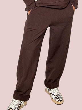 DEJA VU - Pantalone morbido a gamba larga  Comfort e stile a ogni passo moro A25RU211/ MORO DEJA VU 