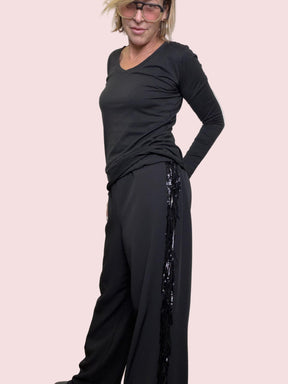 SUSY STAR - Pantalone Fringe Party STSP119A/ NERO SUSY STAR 