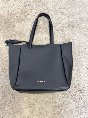 VIVIENNE D - Borsa shopper nera in ecopelle con pochette  capiente, elegante e versatile V189/ NERO VIVIENNE D 