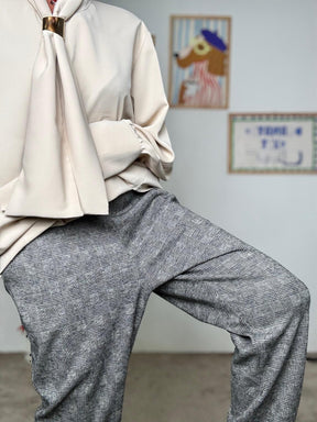 SUSY STAR - Pantalone a sigaretta fantasia Principe di Galles ST83597AOS/ GRIGIO SUSY STAR 