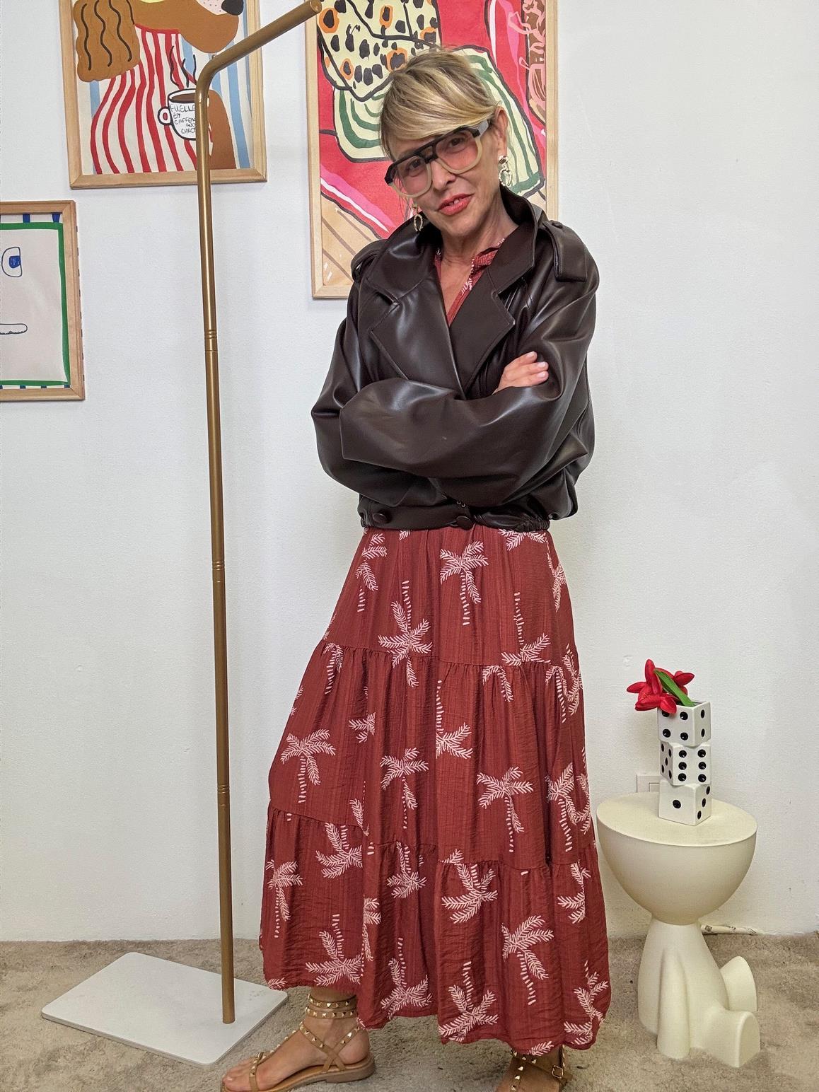 BOMBER - Bomber "Cioccolato Fondente" in Ecopelle  Grinta Morbida, Cuore Rock MARRONE J409SST840/ MORO SUSY STAR 