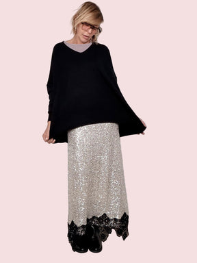 DEJA VU- Maglia donna  oversize e trendy NERO A25IL404/ NERO DEJA VU 