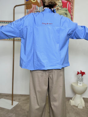 FEMALE - CAMICIA AZZURRA LIVING THE DREAM  STILE OVERSIZE, ENERGIA POSITIVA WM2516/ CELESTE FEMALE 