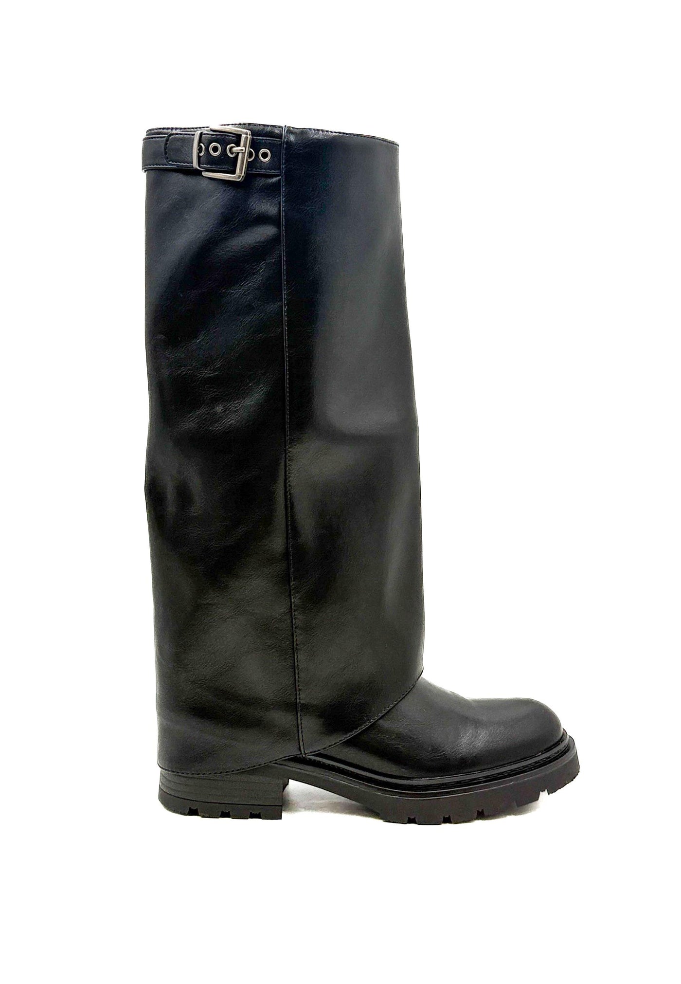 FEMALE - Stivale alto in ecopelle nera  Bold, strong & ultra cool 181239/ NERO FEMALE 