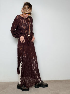 SOUVENIR - GONNA LACE ELEGANCE D38N1467/ VINO SOUVENIR 