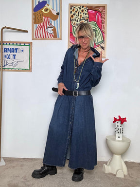 SUSY STAR - Giacca lunga in jeans unisex  Stile oversize, 100% carisma! ST3089/ JEANS SUSY STAR 
