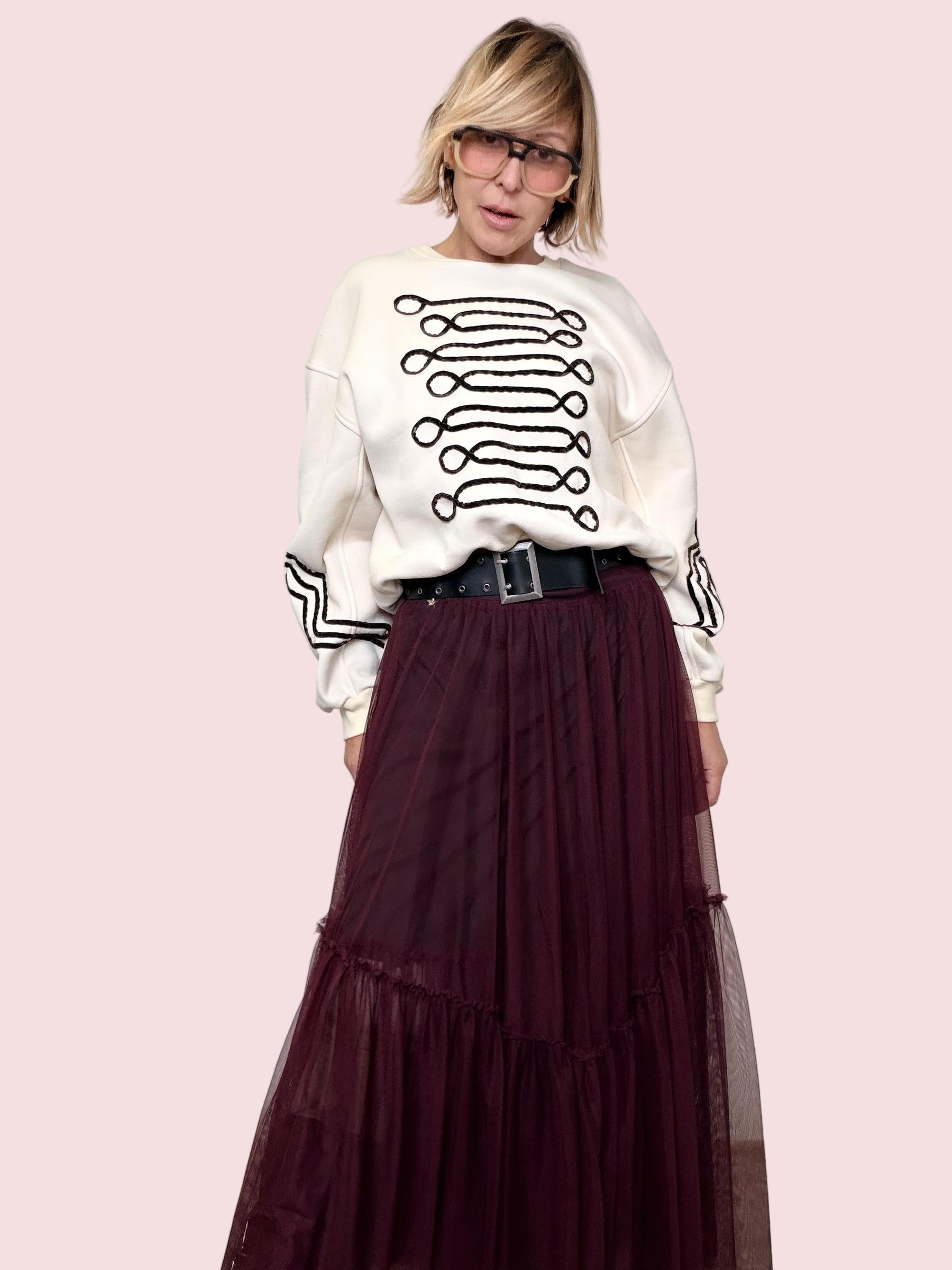 SOUVENIR - FELPA MAJORETTE CHIC PANNA S38M1508/ PANNA SOUVENIR 