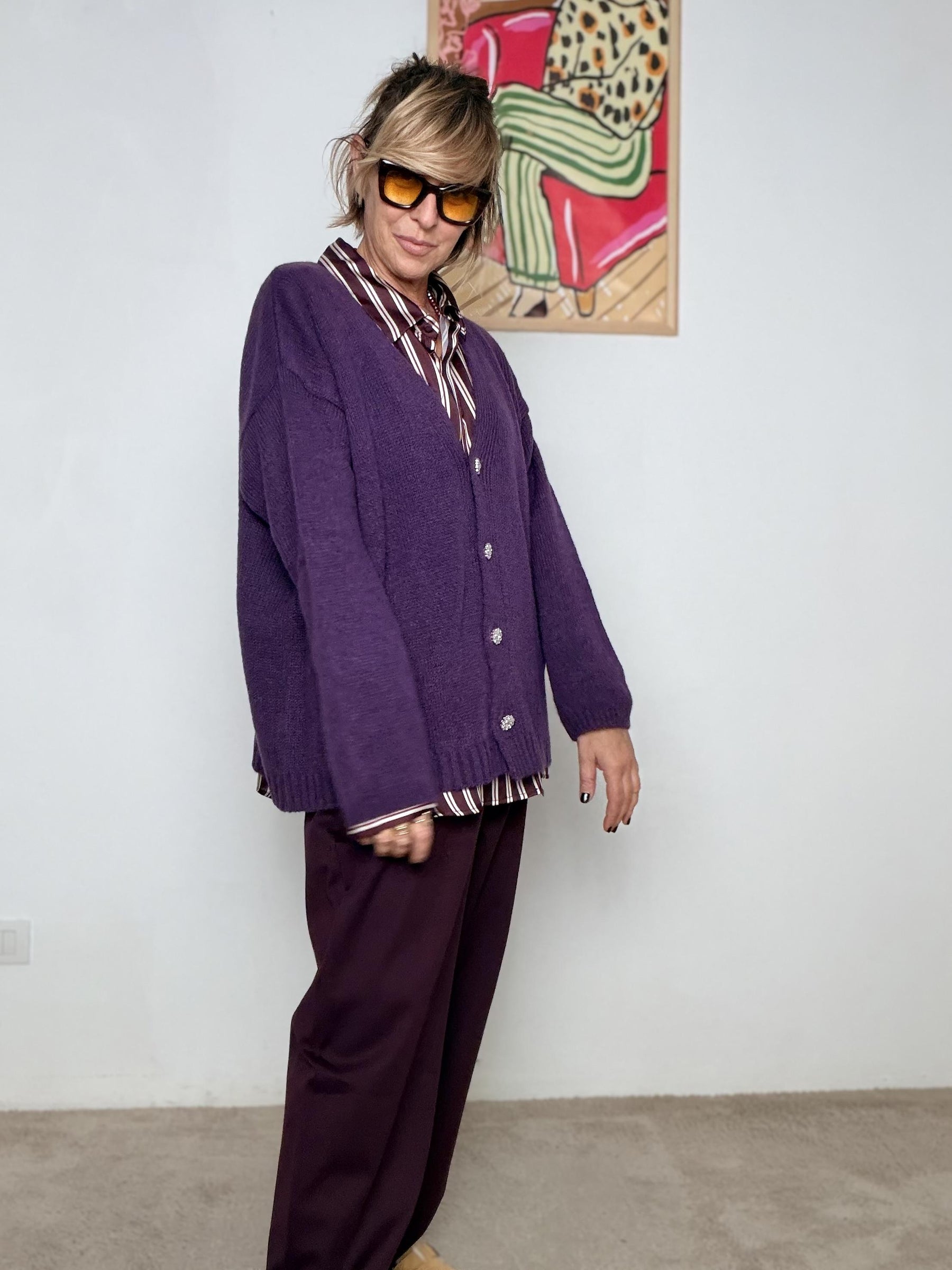 SUSY STAR - CARDIGAN LILAC LOVE ST501504/ VIOLA SUSY STAR 