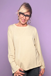 Maglia girocollo in cotone elasticizzato Susy Star