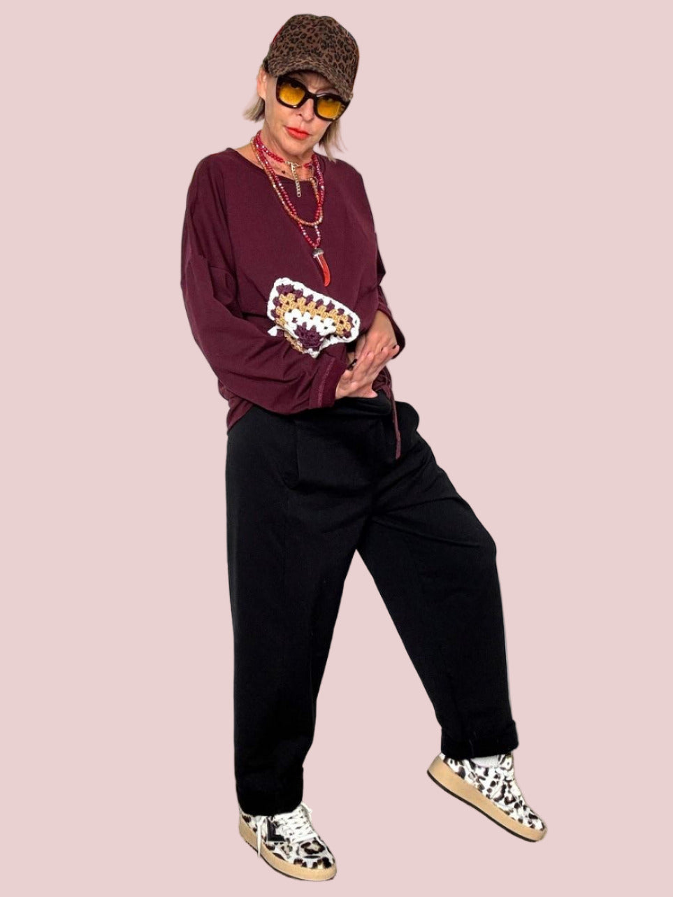 DEJA VU - Pantalone morbido a gamba larga  Comfort e stile a ogni passo NERO A25RU211/ NERO DEJA VU 