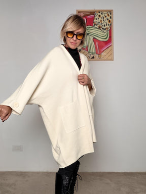 DEJA VU - Cardigan Oversize PANNA A25IL602/ PANNA DEJA VU 