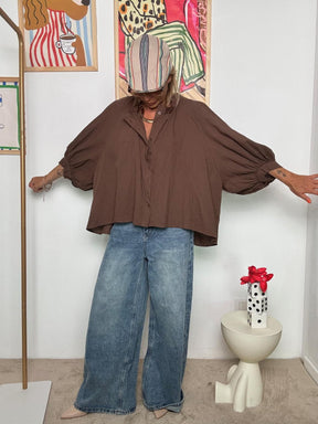 FEMALE - Camicia over  Un abbraccio di cotone e leggerezza MORO W5590/ MORO FEMALE 