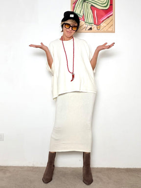 HAVE ONE - Gonna Maglia Soft Cream GNC-P011/ PANNA HAVE ONE 