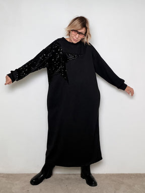 FEMALE - Abito Stella Superstar  comfort che brilla NERO L3M369/ NERO/NERO FEMALE 