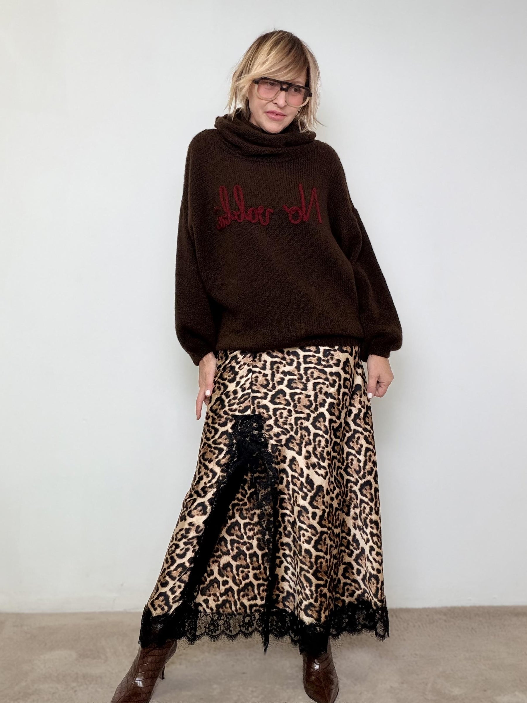 FEMALE - Maglia No Vabbè moro A3232/ MORO FEMALE 